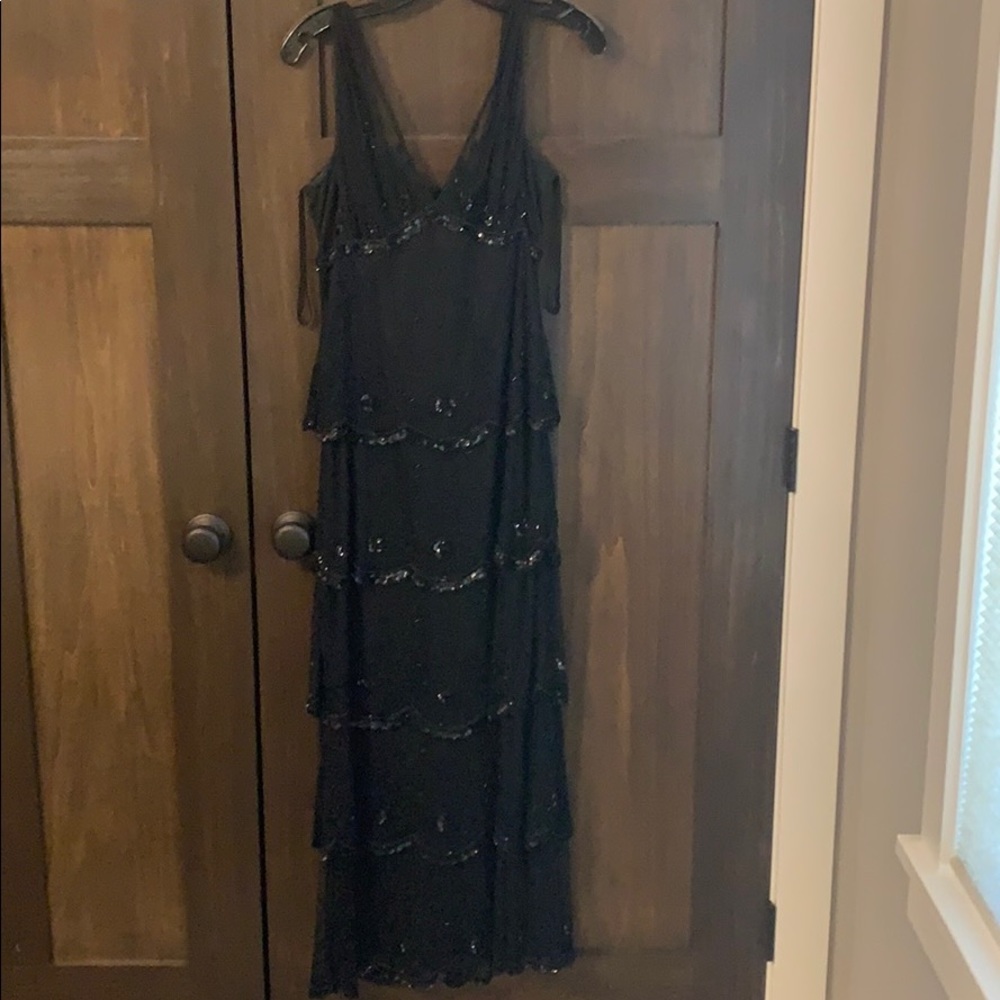 Black cocktail gown